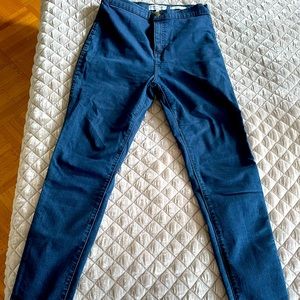 American Apparel The Easy Jean stretch high rise pencil jean in dark wash size L
